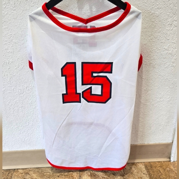 Other - 3/$20 Dog Basketball Football Jersey Shirt Large White Red #15